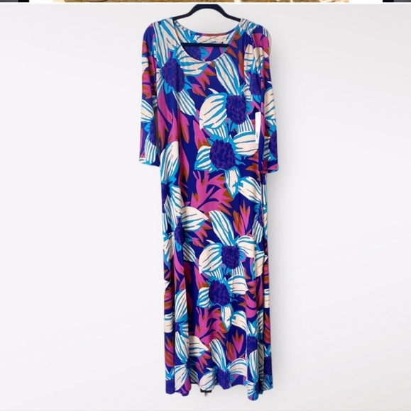 Soft Surroundings Soft Jersey Serena Maxi Dress NWT $130 medium 10/12 - Picture 2 of 9